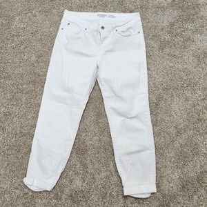 Denizen from Levi's White Modern Slim‎ Cuffed Jeans Women's Size 10 Distressed